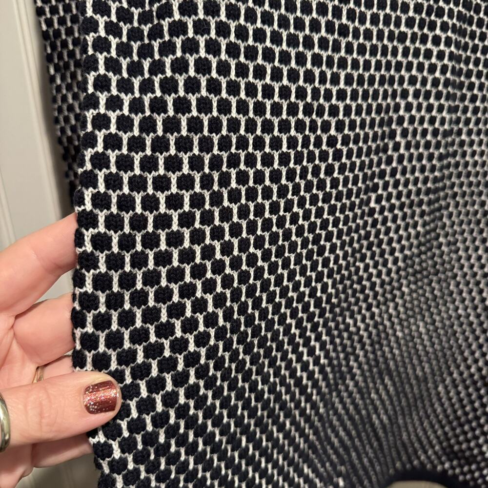 COS Honeycomb Knit Sweater Dress Black White Size Small - Picture 3 of 6
